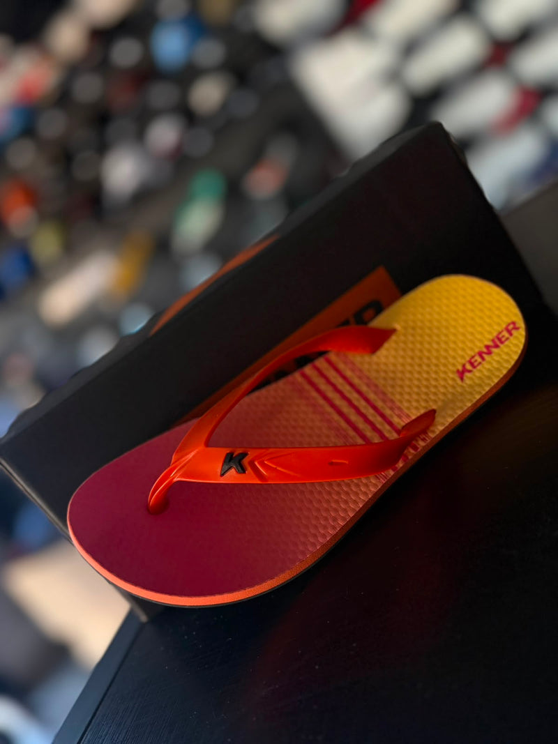 Chinelo Kenner Summer Degradê Laranja e Vinho