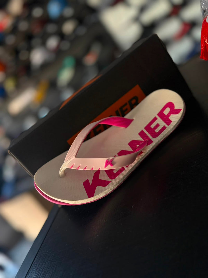 Chinelo Kenner Summer Branco e Pink